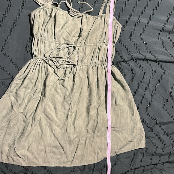 A&F Tie Front Mini Dress in Jade size SP - Picture 9 of 12